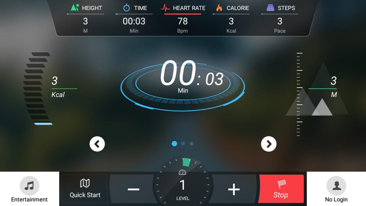 ARGO Fitness   Android Treadmill touchscreen console image